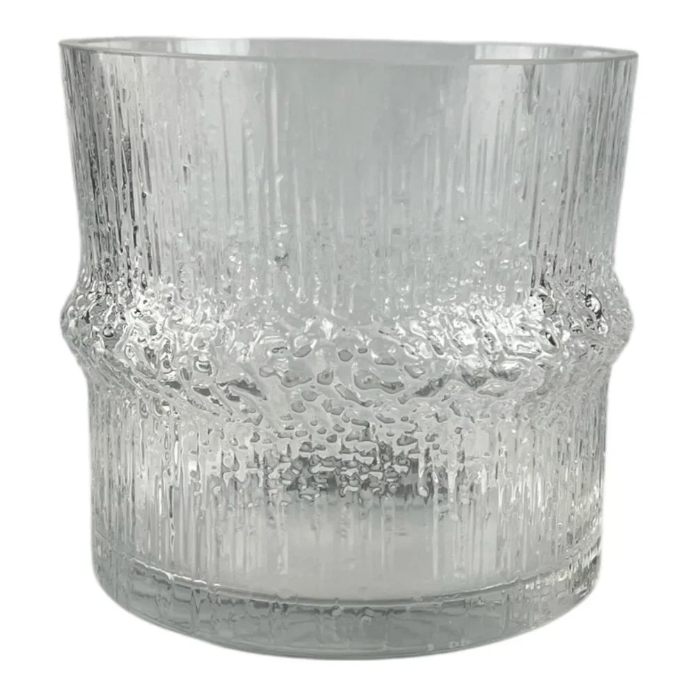 Vintage Iittala Niva Ice Bucket Signed TW Tapio Wirkkala Finland Art Glass MCM